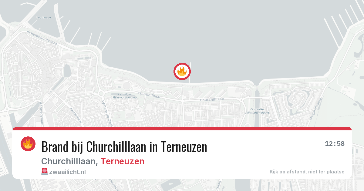 Brand bij Churchilllaan in Terneuzen — 13 aug 2026