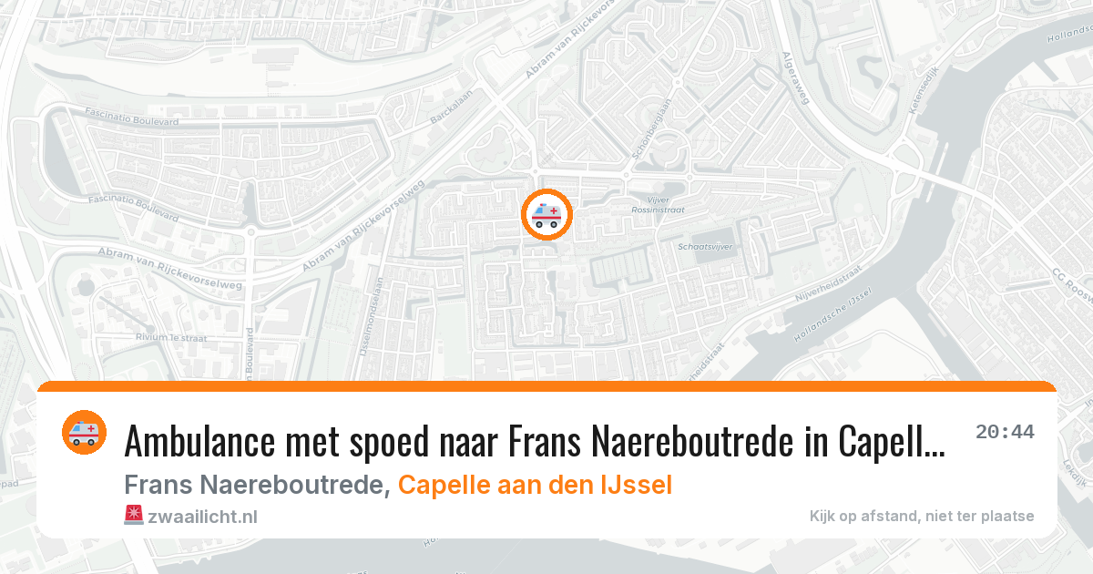Ambulance met spoed naar Frans Naereboutrede in Capelle aan den IJssel — 13 aug 2026