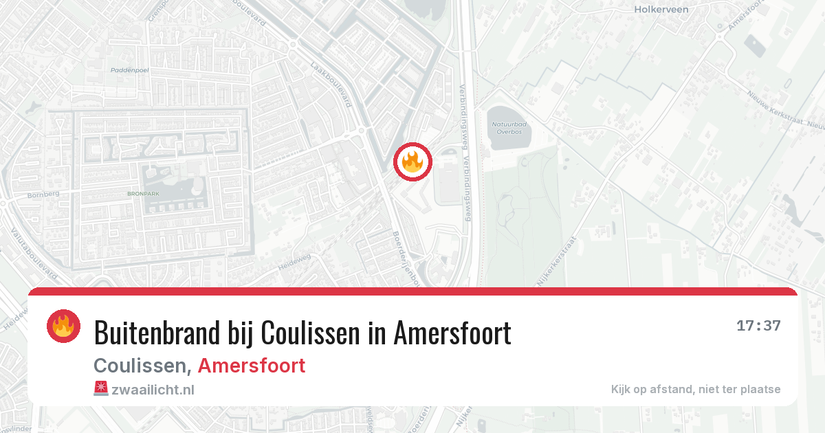 Buitenbrand bij Coulissen in Amersfoort — 3 mei 2026
