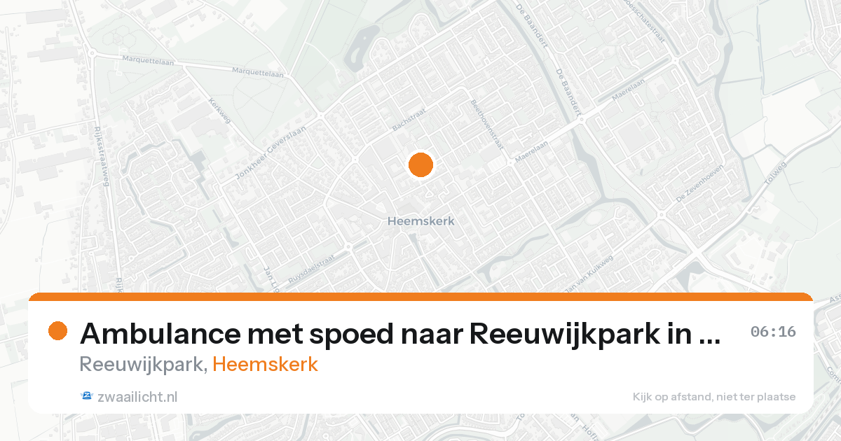 Ambulance met spoed naar Reeuwijkpark in Heemskerk — 1 jun 2026