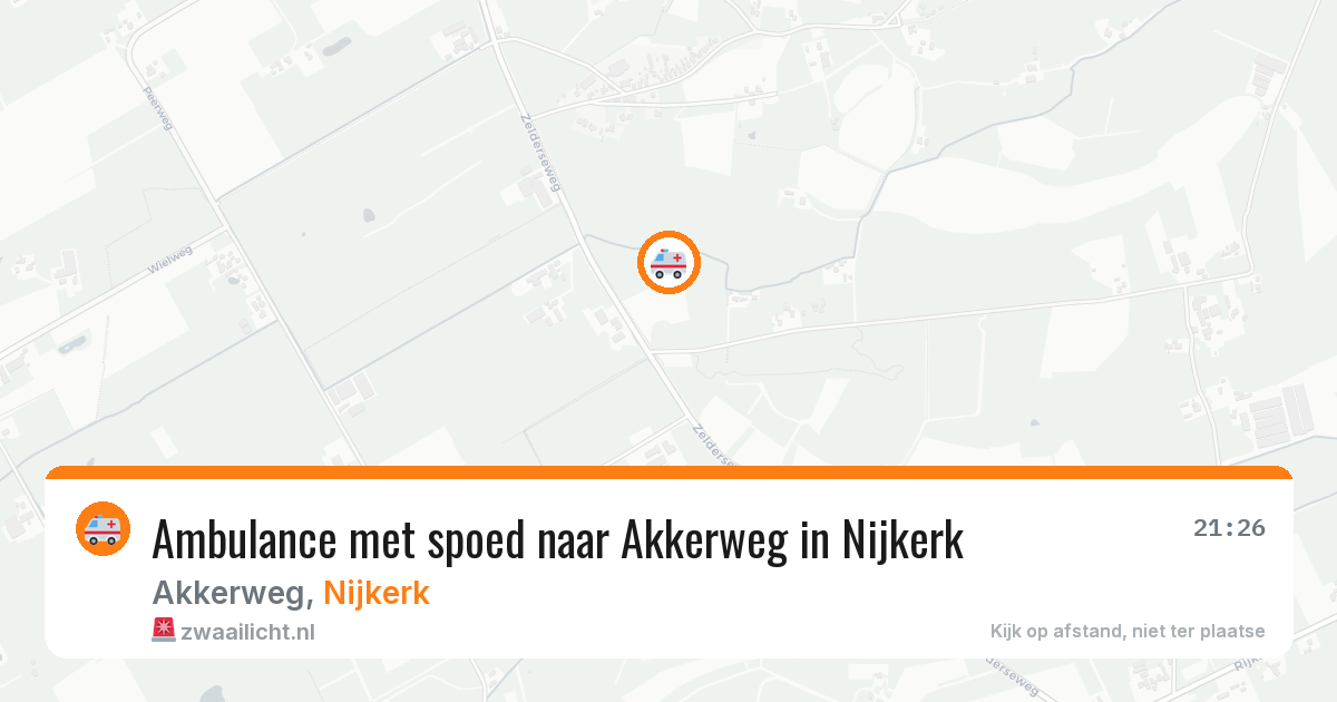 Ambulance met spoed naar Akkerweg in Nijkerk — 22 apr 2026