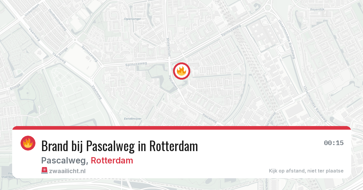 Brand bij Pascalweg in Rotterdam — 29 jul 2026