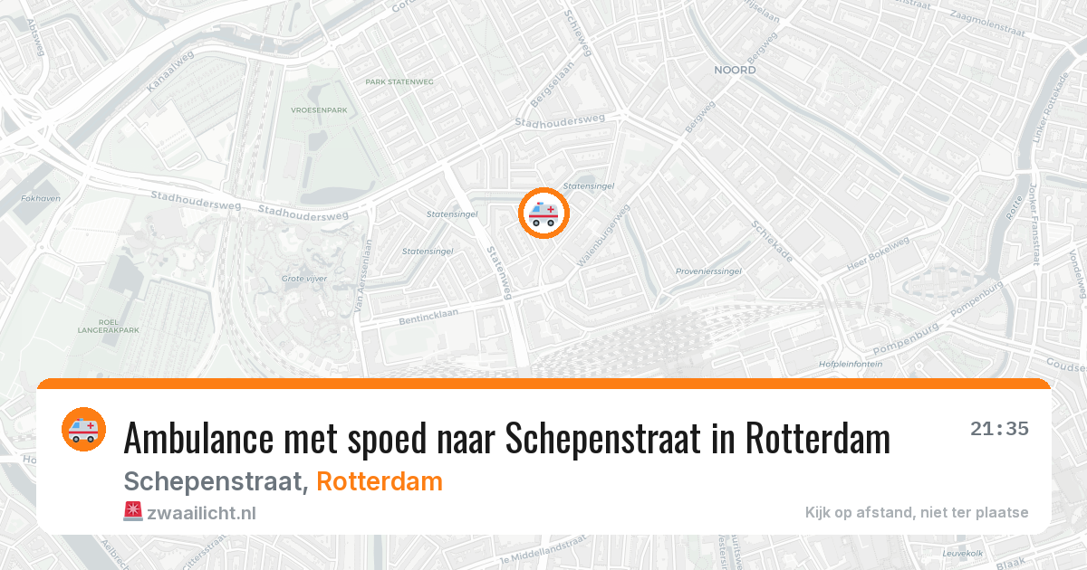 Ambulance met spoed naar Schepenstraat in Rotterdam — 20 apr 2026