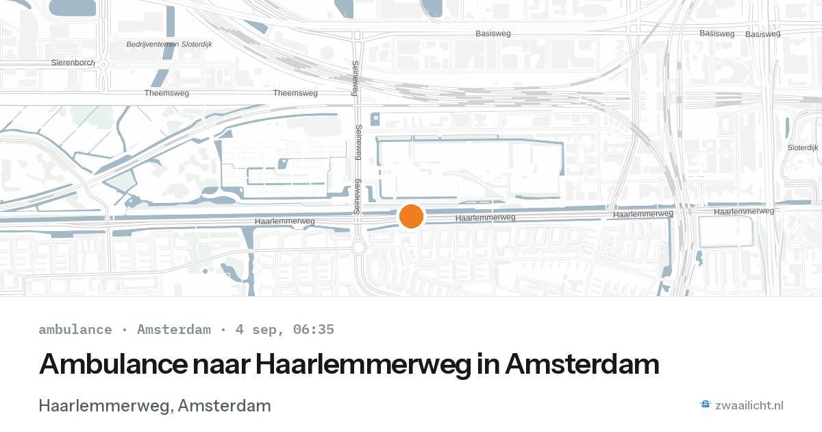 Ambulance naar Haarlemmerweg in Amsterdam — 4 sep 2026