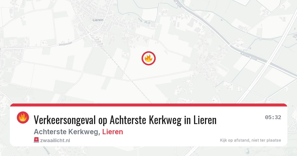Verkeersongeval op Achterste Kerkweg in Lieren — 25 mrt 2026