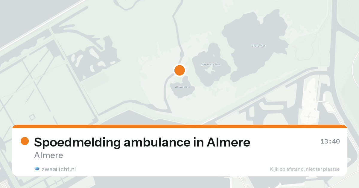 Spoedmelding ambulance in Almere — 15 aug 2026