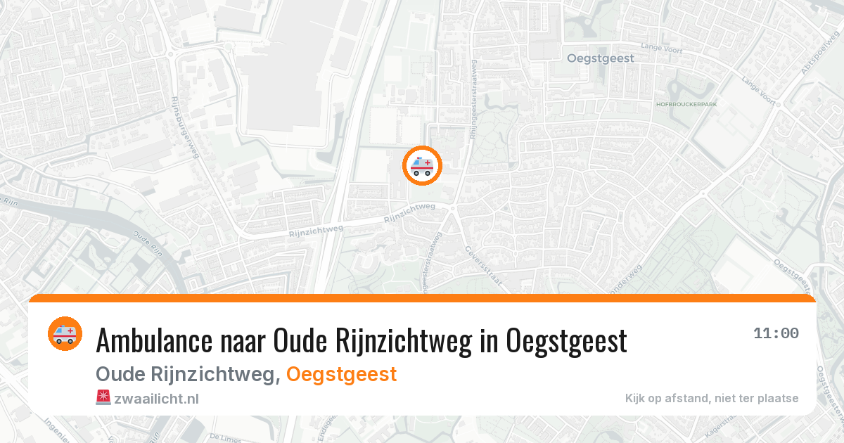Ambulance naar Oude Rijnzichtweg in Oegstgeest — 25 jul 2026