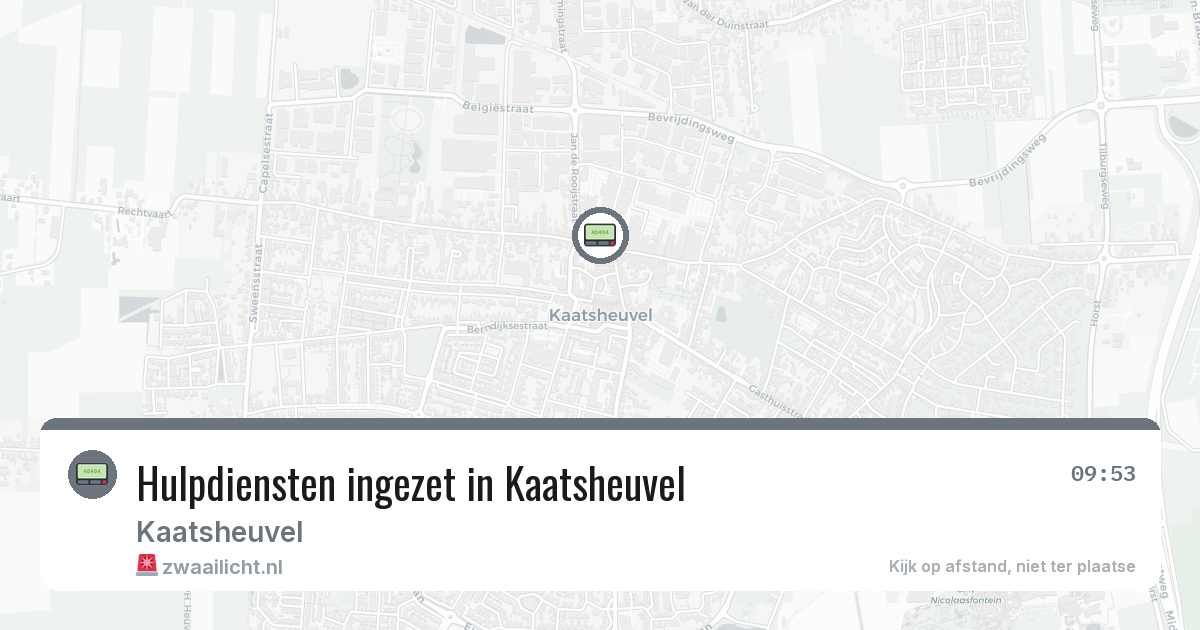 Hulpdiensten ingezet in Kaatsheuvel — 12 apr 2026 | 🚨 Zwaailicht.nl