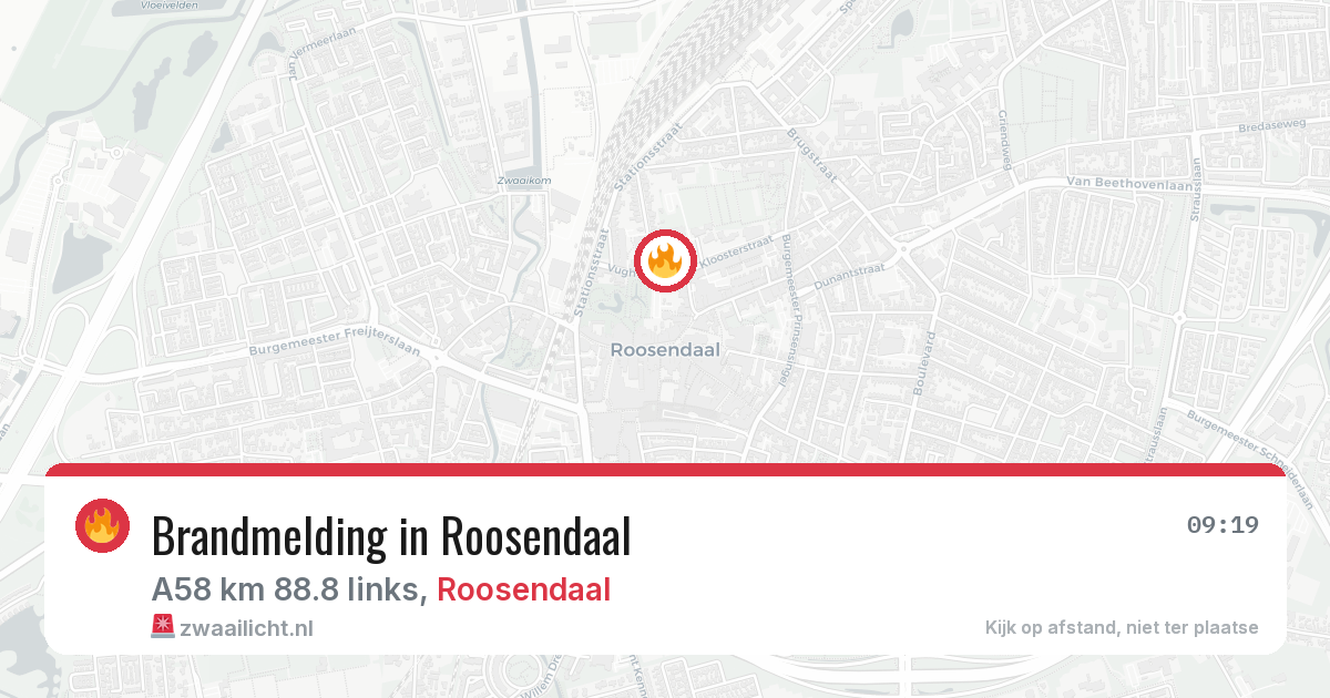 Brandmelding in Roosendaal — 17 jul 2026