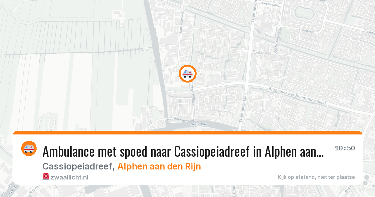 Ambulance met spoed naar Cassiopeiadreef in Alphen aan den Rijn — 18 jul 2026