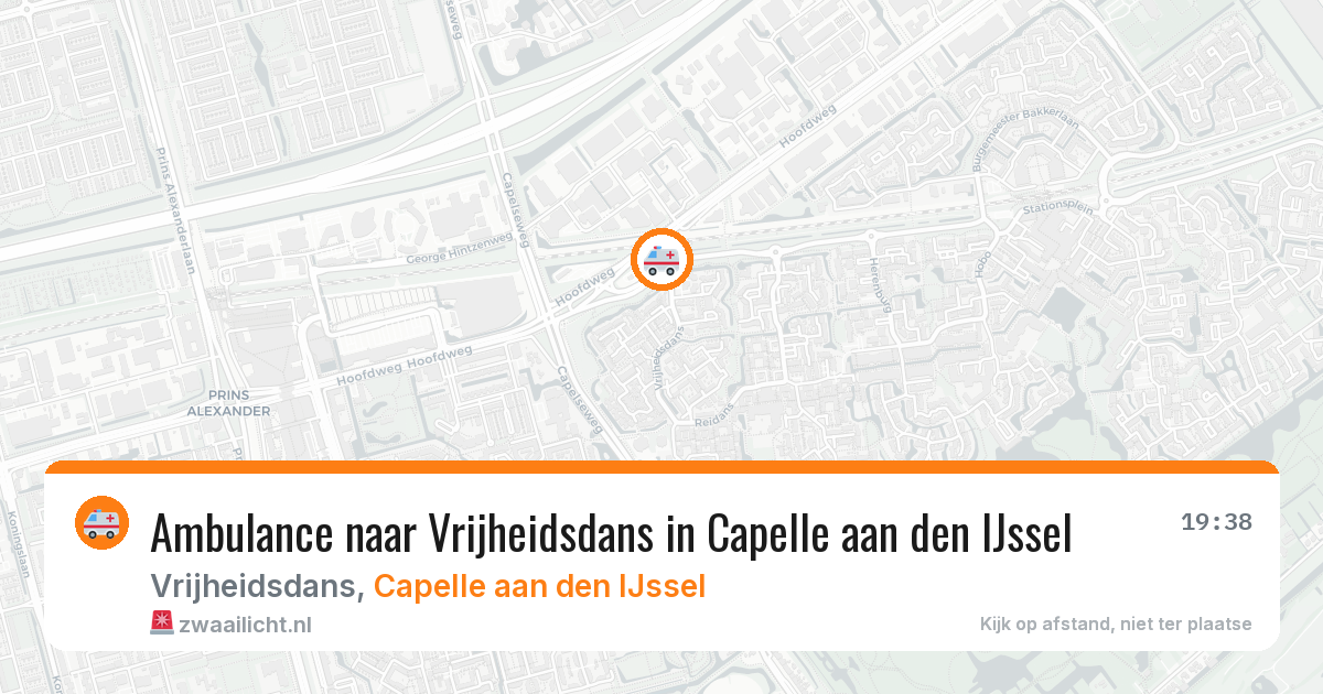 Ambulance naar Vrijheidsdans in Capelle aan den IJssel — 20 mrt 2026