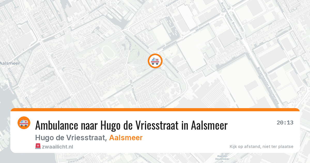 Ambulance naar Hugo de Vriesstraat in Aalsmeer — 15 jun 2026