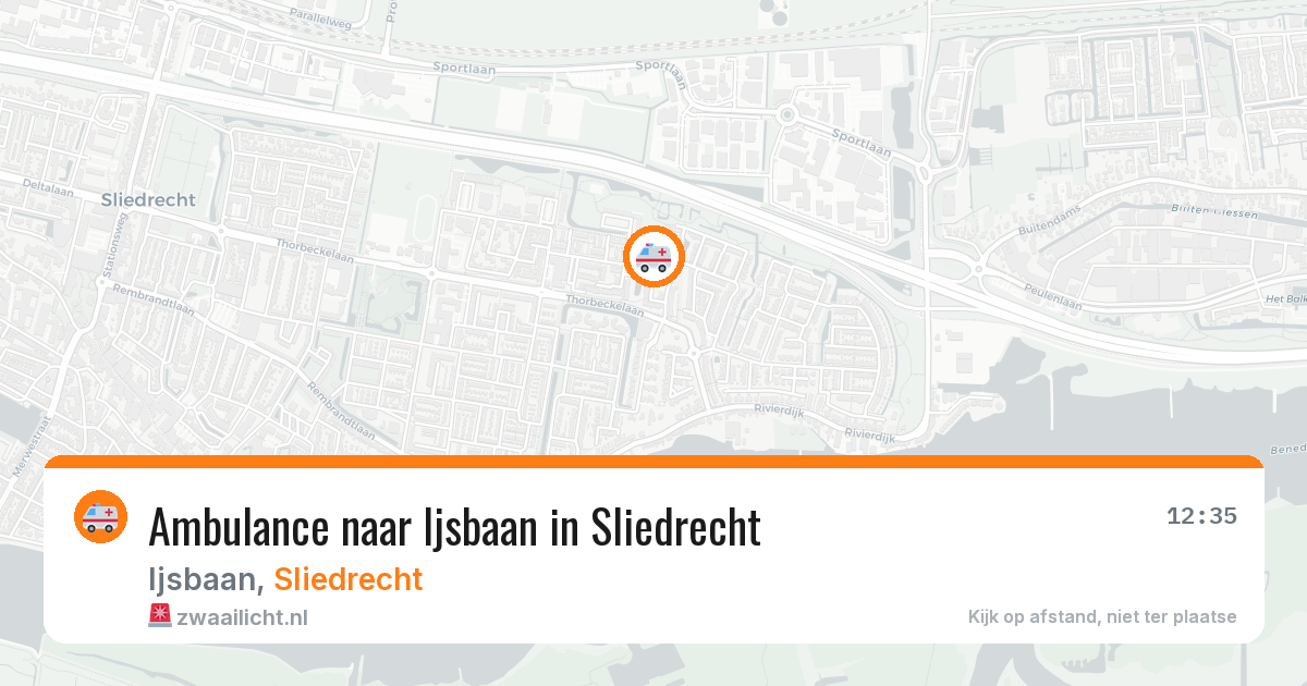 Ambulance naar Ijsbaan in Sliedrecht — 8 jun 2026
