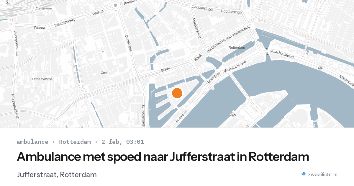 Ambulance met spoed naar Jufferstraat in Rotterdam — 2 feb 2026