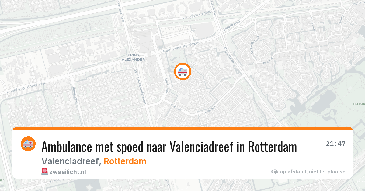 Ambulance met spoed naar Valenciadreef in Rotterdam — 29 mrt 2026