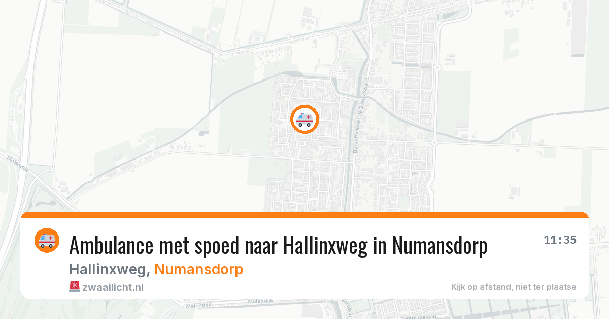 Ambulance met spoed naar Hallinxweg in Numansdorp — 14 apr 2026