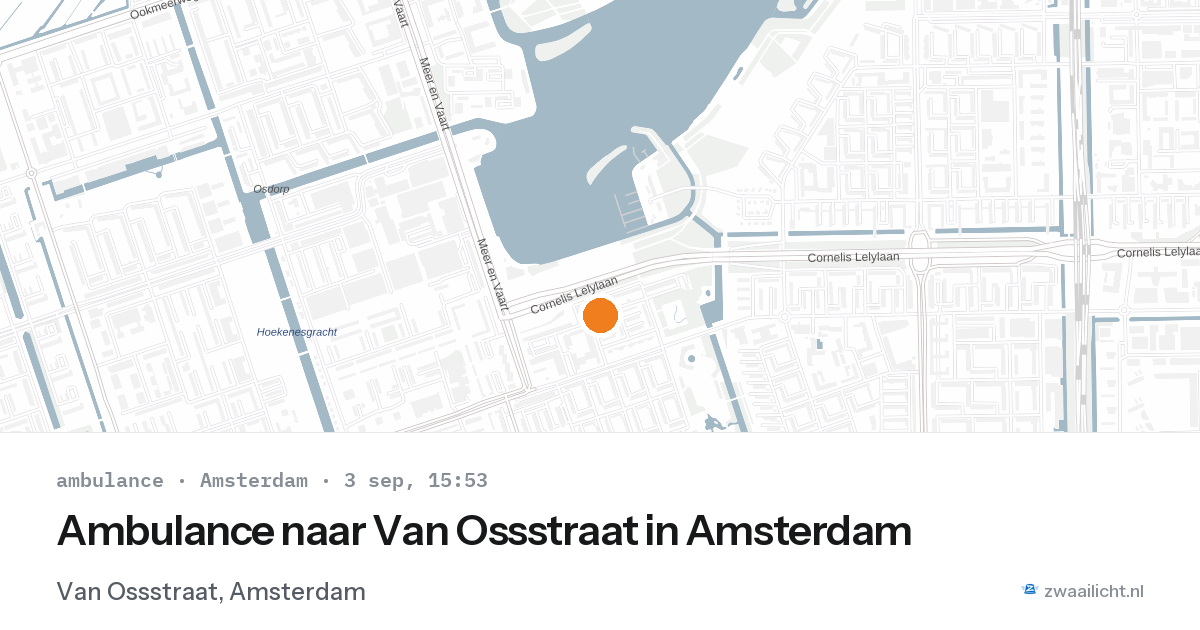 Ambulance naar Van Ossstraat in Amsterdam — 3 sep 2026