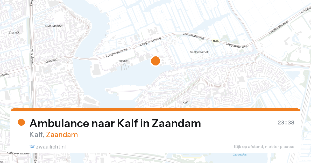 Ambulance naar Kalf in Zaandam — 27 aug 2026