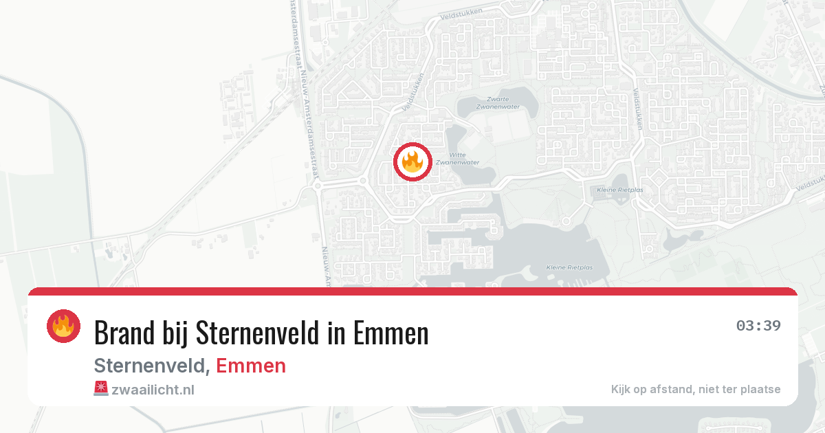 Brand bij Sternenveld in Emmen — 23 jul 2026