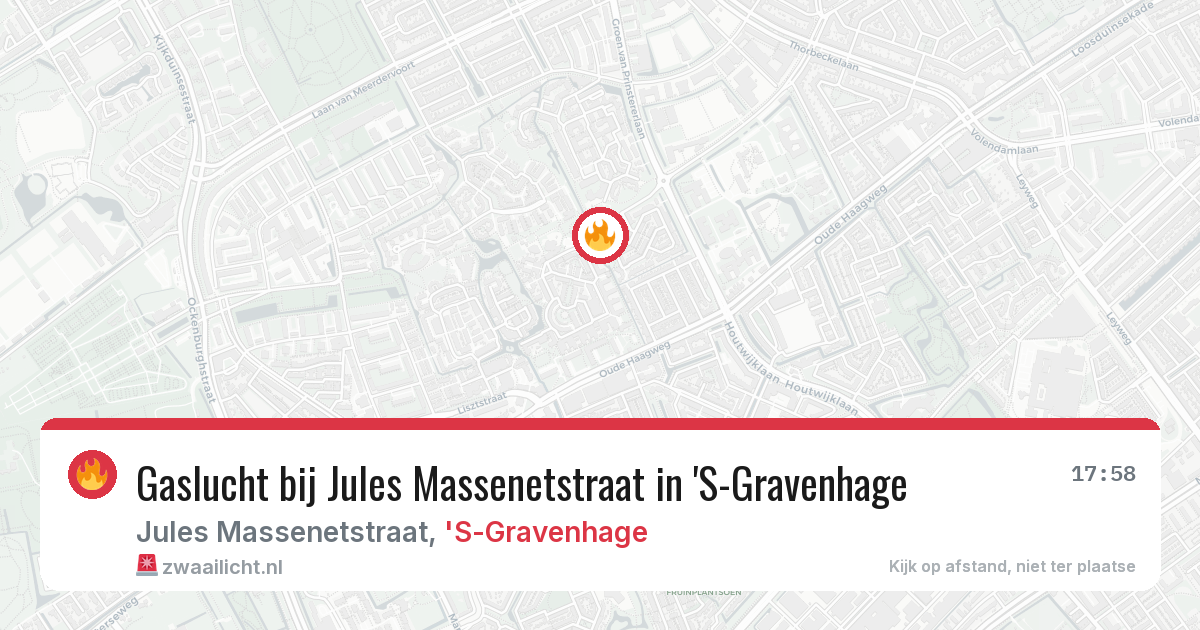Gaslucht bij Jules Massenetstraat in 'S-Gravenhage — 10 apr 2026