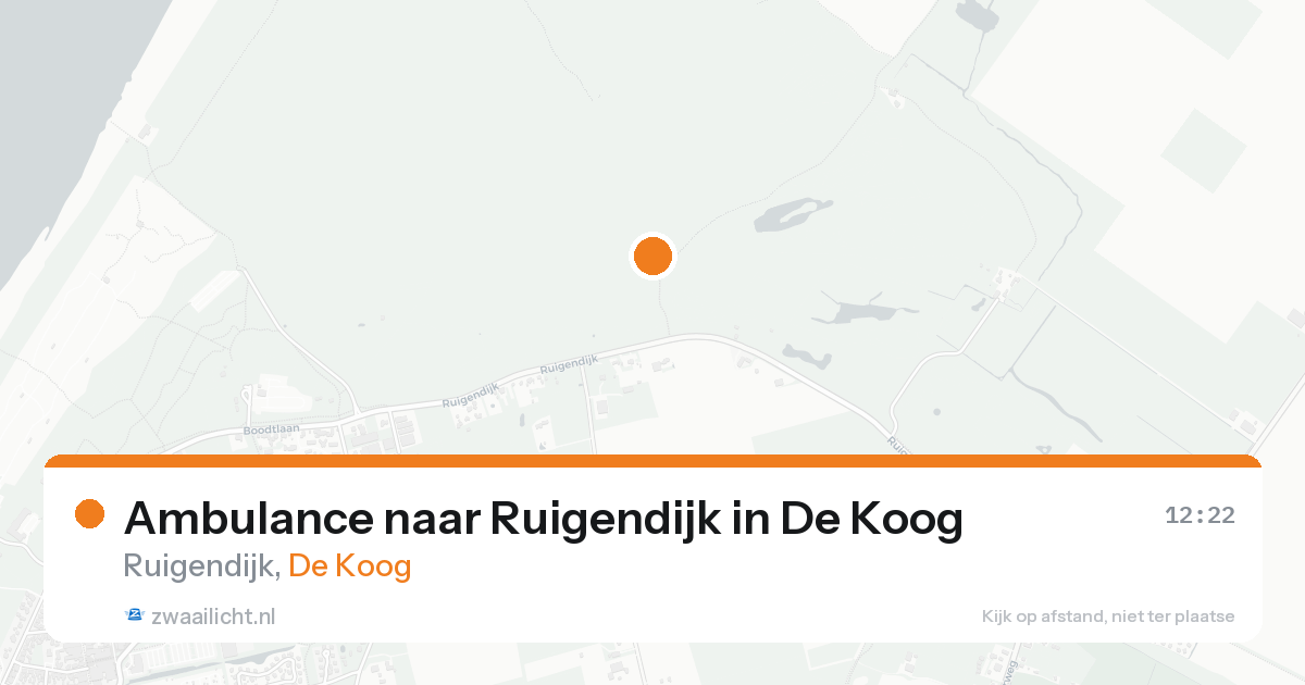 Ambulance naar Ruigendijk in De Koog — 15 aug 2026