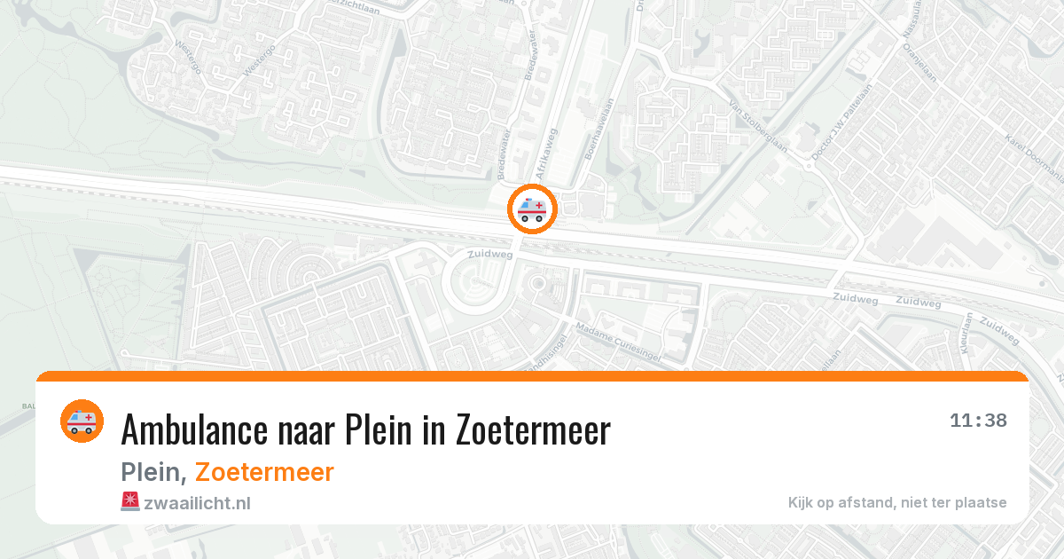 Ambulance naar Plein in Zoetermeer — 10 aug 2026