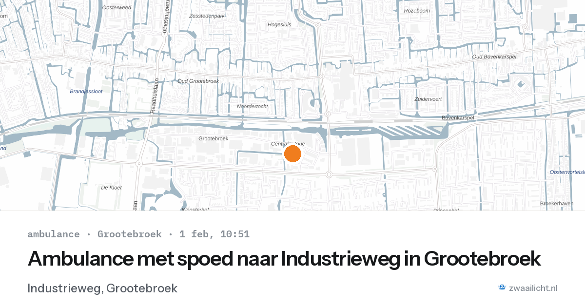 Ambulance met spoed naar Industrieweg in Grootebroek — 1 feb 2026
