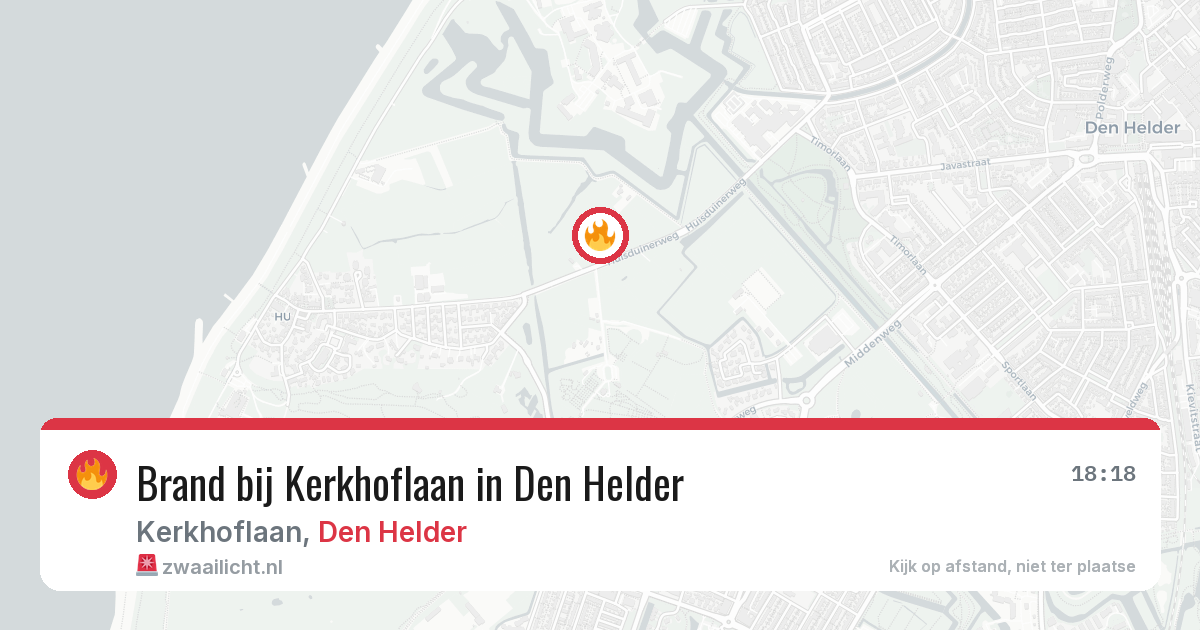 Brand bij Kerkhoflaan in Den Helder — 31 mei 2026