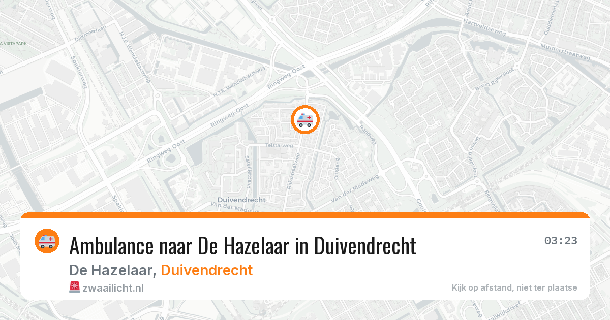 Ambulance naar De Hazelaar in Duivendrecht — 22 mei 2026