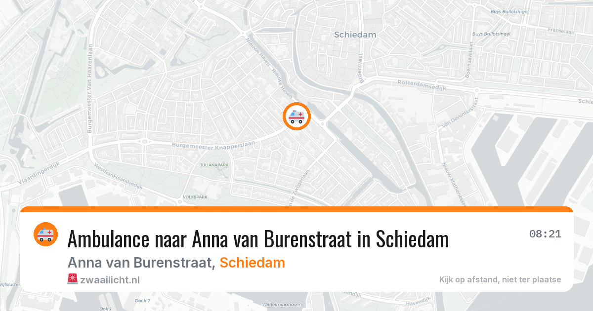 Ambulance naar Anna van Burenstraat in Schiedam — 2 apr 2026
