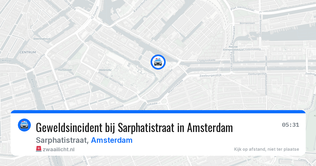 Geweldsincident bij Sarphatistraat in Amsterdam — 16 jul 2026
