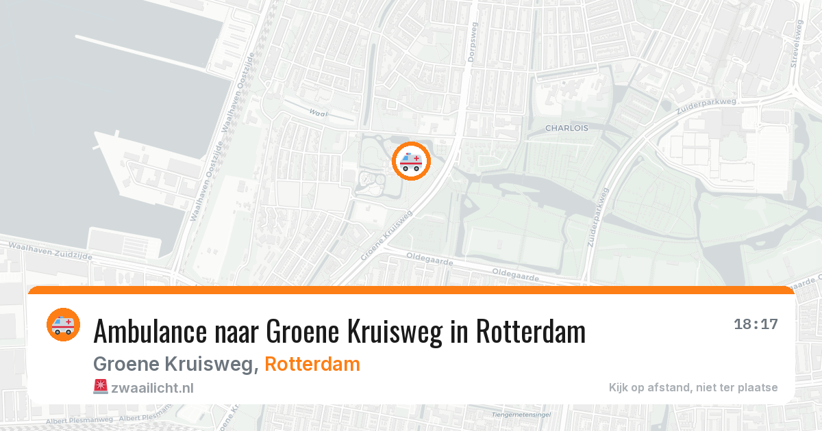 Ambulance naar Groene Kruisweg in Rotterdam — 7 jun 2026