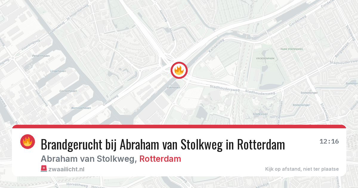 Brandgerucht bij Abraham van Stolkweg in Rotterdam — 5 jul 2026