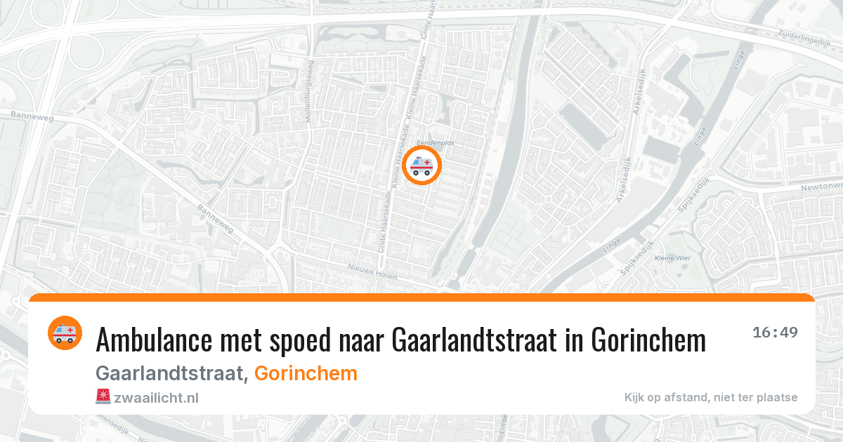 Ambulance met spoed naar Gaarlandtstraat in Gorinchem — 14 jul 2026