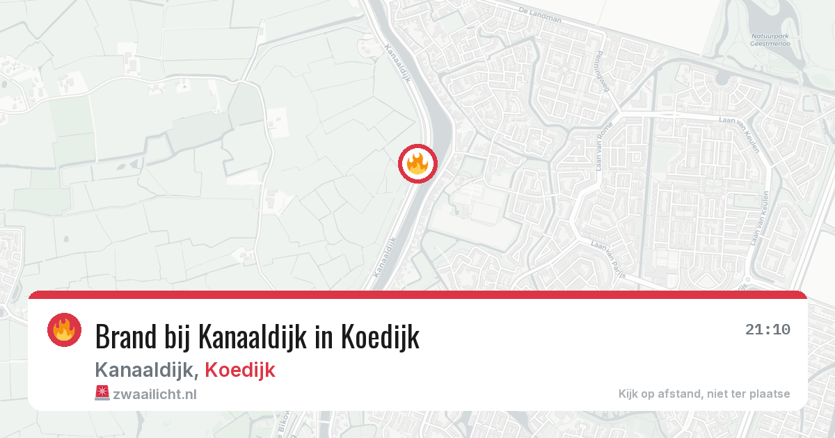Brand bij Kanaaldijk in Koedijk — 20 feb 2026