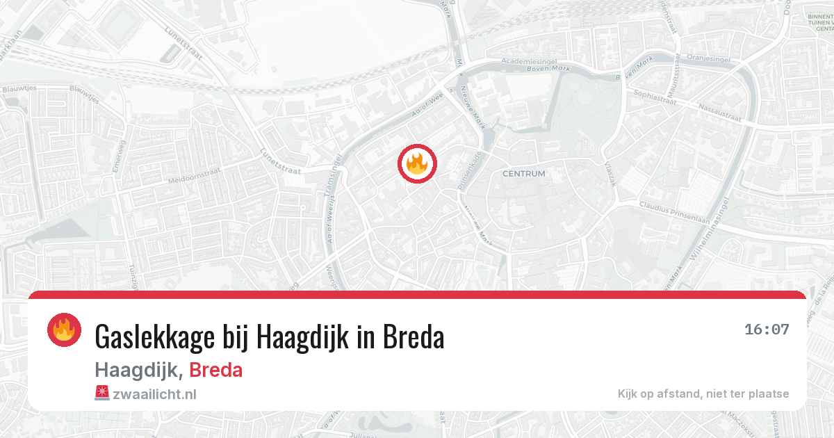 Gaslekkage bij Haagdijk in Breda — 5 jun 2026
