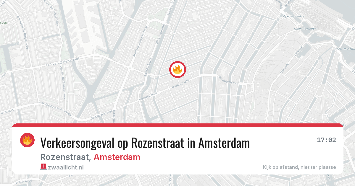 Verkeersongeval op Rozenstraat in Amsterdam — 23 jul 2026