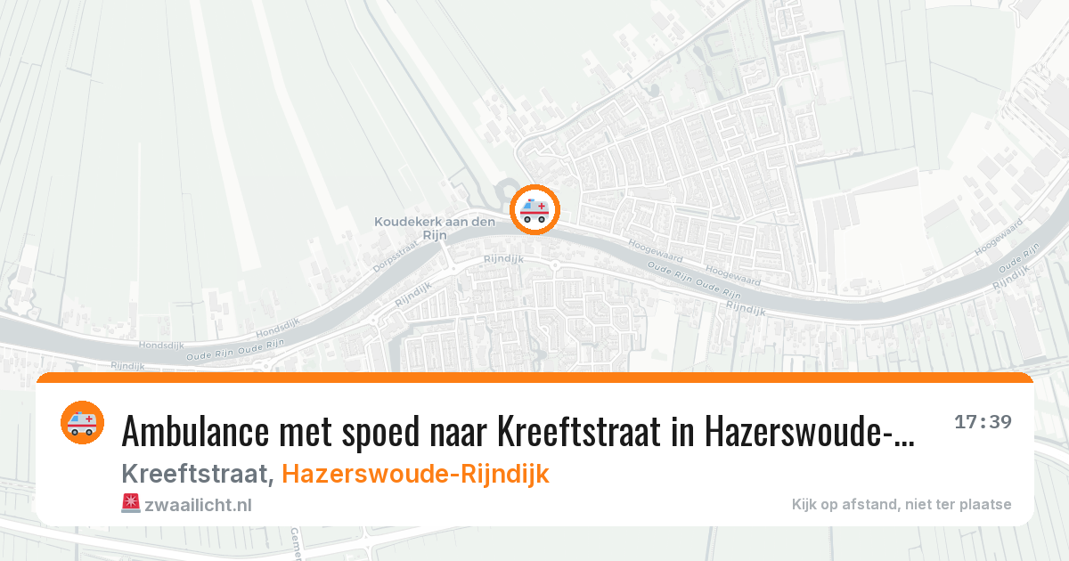 Ambulance met spoed naar Kreeftstraat in Hazerswoude-Rijndijk — 4 jul 2026