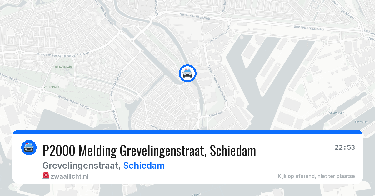 P2000 Melding Grevelingenstraat, Schiedam — 27 jun 2026