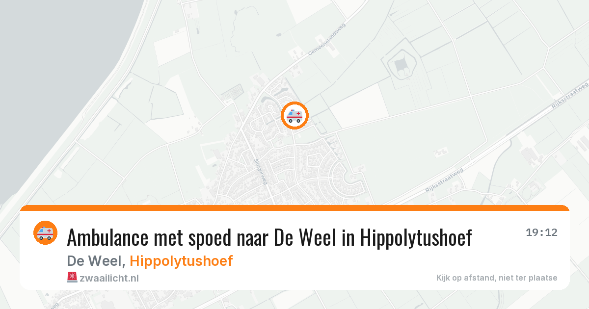 Ambulance met spoed naar De Weel in Hippolytushoef — 15 feb 2026