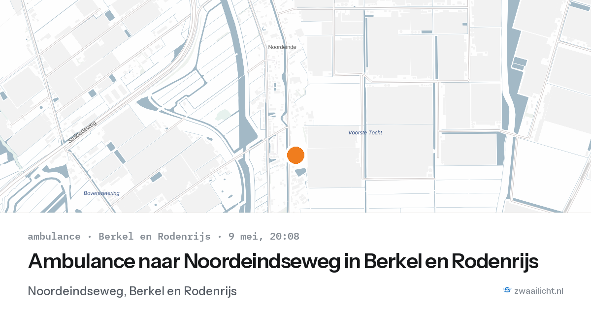 Ambulance naar Noordeindseweg in Berkel en Rodenrijs — 9 mei 2026