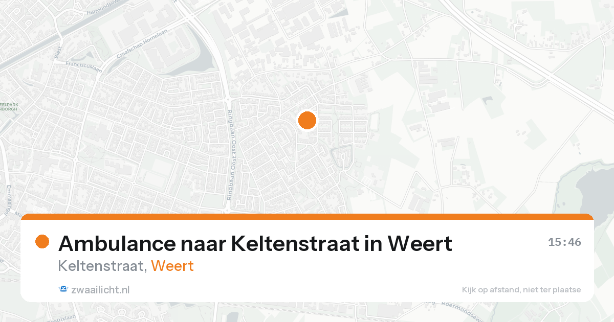 Ambulance naar Keltenstraat in Weert — 24 aug 2026