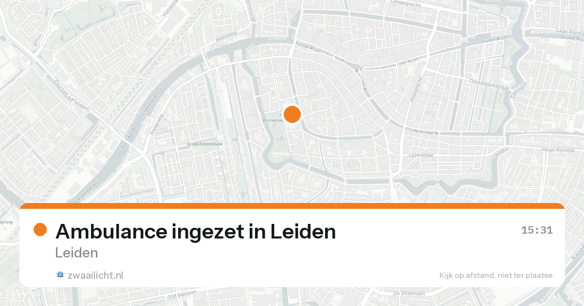 Ambulance ingezet in Leiden — 25 aug 2026