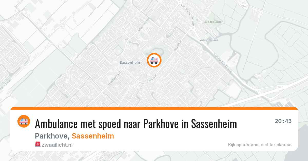 Ambulance met spoed naar Parkhove in Sassenheim — 30 jun 2026