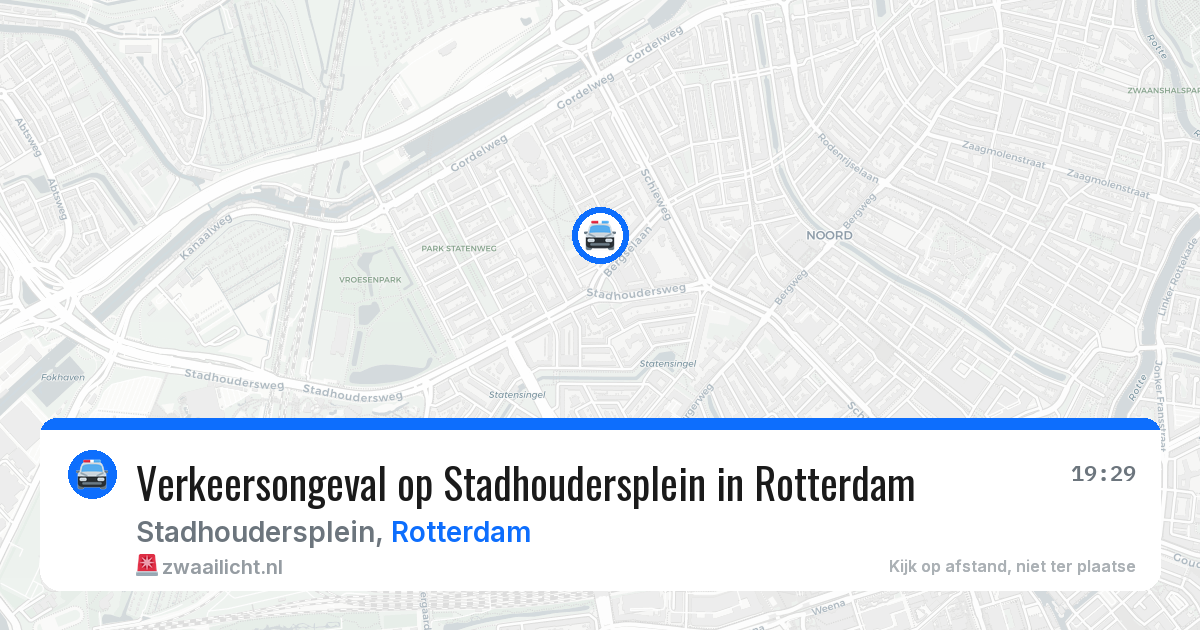Verkeersongeval op Stadhoudersplein in Rotterdam — 23 apr 2026