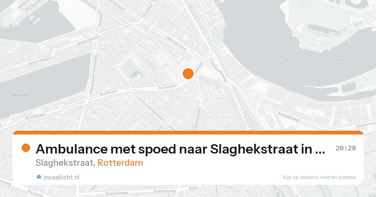 Ambulance met spoed naar Slaghekstraat in Rotterdam — 19 aug 2026