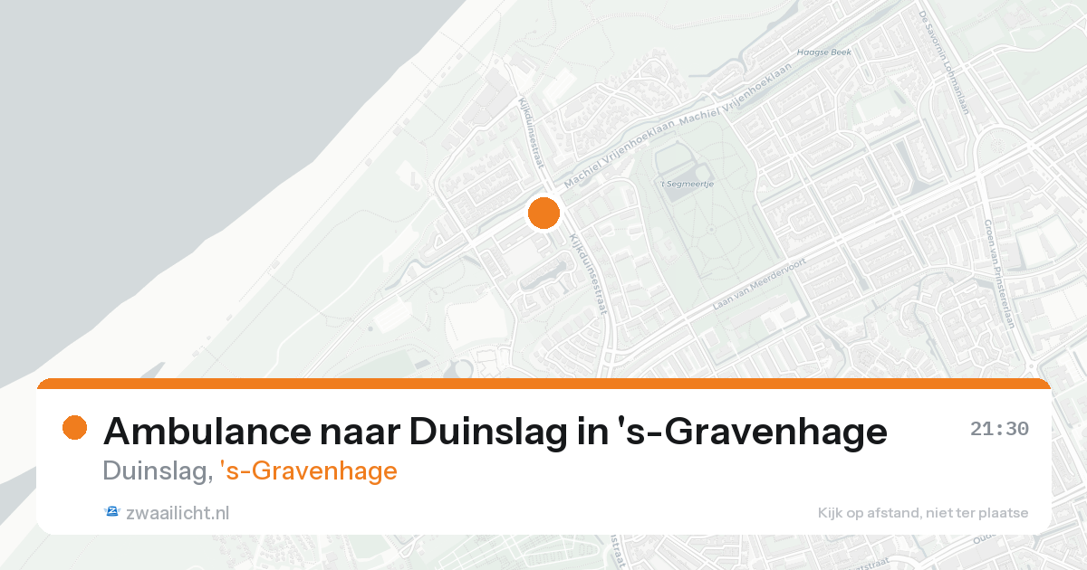 Ambulance naar Duinslag in 's-Gravenhage — 19 aug 2026