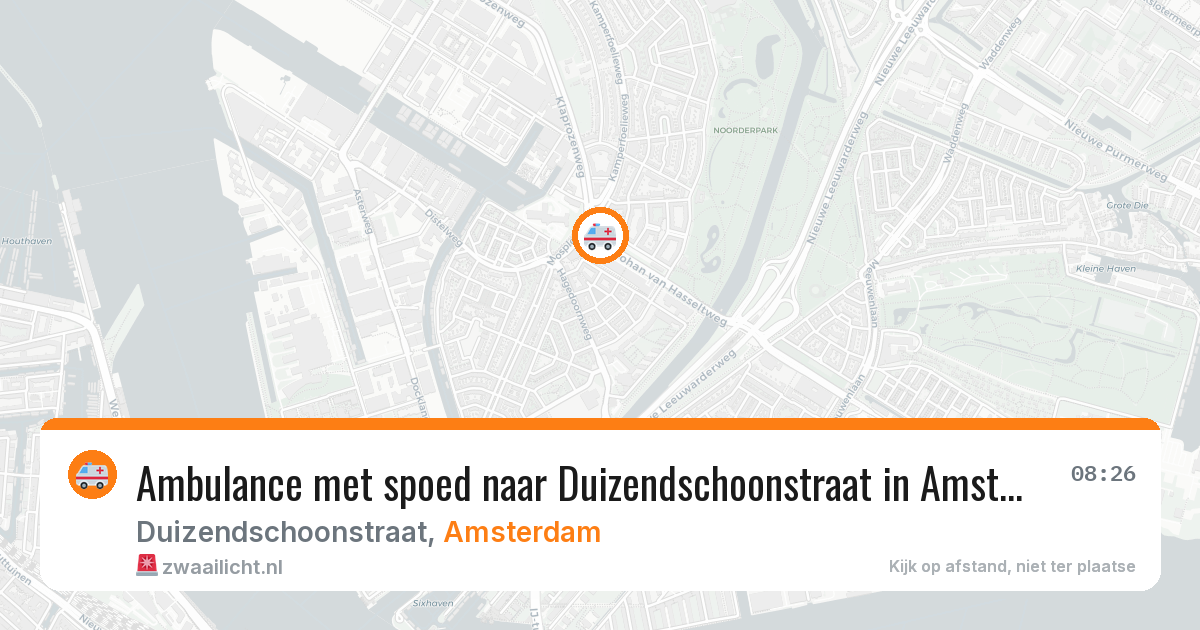 Ambulance met spoed naar Duizendschoonstraat in Amsterdam — 1 apr 2026