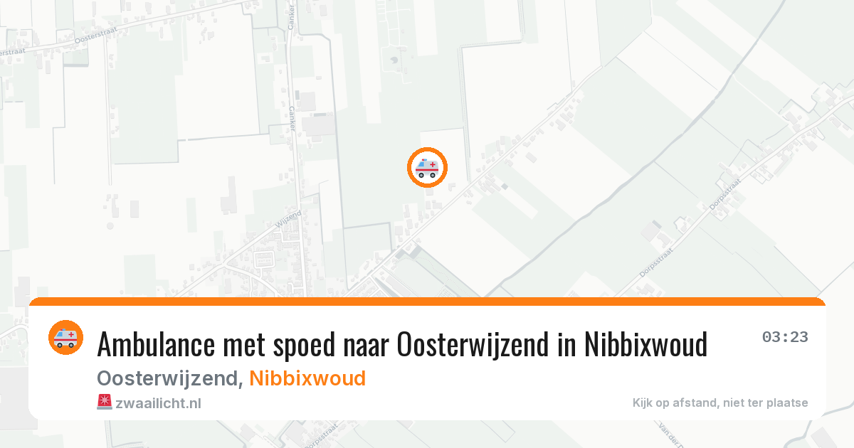 Ambulance met spoed naar Oosterwijzend in Nibbixwoud — 8 jul 2026