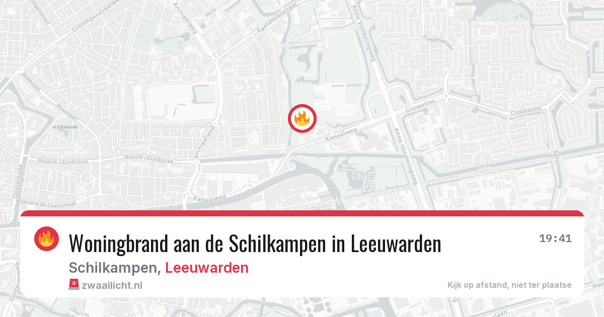 Woningbrand aan de Schilkampen in Leeuwarden — 26 mei 2026